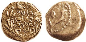 John Hyrcanus I, 135-104 BC, Prutah, Hen.-1132, VF, smooth medium brown, obv nrl...