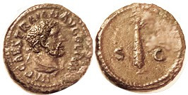 TRAJAN, Quadrans, Hercules bust r/SC, Club; AEF/VF, well centered, full lgnd, dk...