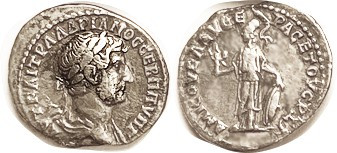 HADRIAN, Amisos, Ar Drachm, Rev. Athena stg l; VF, nrly centered, complete lgnds...