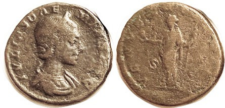 JULIA SOAEMIAS, As, VENVS CAELESTIS, Venus stg l; F/VG+, centered, full obv lgnd...