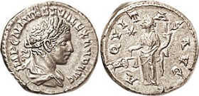SEVERUS ALEXANDER, Den., AEQVITAS AVG, Aequitas stg l, star in field; scarce Eastern mint issue, distinctive style; EF, perfectly centered, well struc...