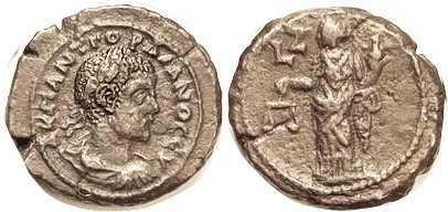 GORDIAN III, Egypt, Tet., Dikaiosyne stg l, LZ, VF, nrly centered on large flan,...