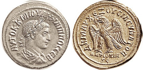 PHILIP II, As Aug., Antioch Tet, laur hd r/Eagle l, ANTIOXIA SC, EF/AEF, centere...