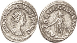 MACRIANUS, Ant, APOLINI CONSERVA, Apollo stg l, w/lyre; EF/VF+, obv well centered, rev sl off-ctr but full lgnds, silver color, very sl porosity, lt t...