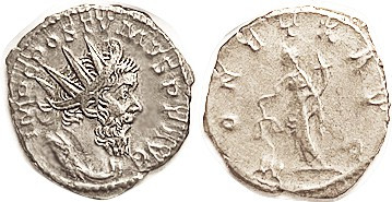 POSTUMUS, Ant, MONETA AVG, Moneta stg l; AEF/VF, centered, lgnds somewhat crudel...