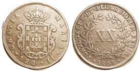 PORTUGAL, 20 Reis 1848, 36 mm, AVF.