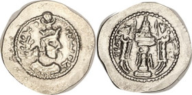 Yazdgard II, 438-57, mint uncertain, VF, somewhat crude, good bright silver. Clear portrait.