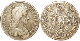 Charles II, Crown, 1679, 4th Bust, AVF, toned & nice. Ex my collec. (A NVF brought $869 Spink 9/19.)