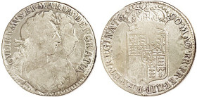 William & Mary, 1/2 Crown, 1690 Tertio, VG, moderately toned. Rare. Ex my collection. (A NF/F realized $226, London Coins Ltd 6/17.)