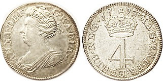 Anne, 4 Pence, 1713, ESC 1893, Choice AU, sharply struck, very lustrous. Ex my c...