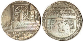 Conder Token, Shropshire, Coalbrook Dale, 1/d 1792, Bridge/ Inclined plane, F-VF, some sl nicks.