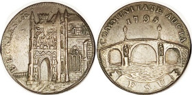 Conder Token, Suffolk, Becclesfield, 1/2d 1795, D&H 16, Church/bridge, Nice strong F-VF, good tone.