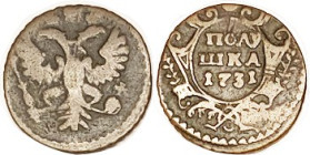 1/4 Kop 1731, very decent VG/AF.