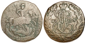 2 Kop 1775-EM, Horseman/monogram etc, 33 mm, VG/F, sl crude, minor faults, fully clear, decent.
