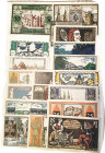 GERMANY, notgeld note collection, 386+ mostly diff (some may be varieties?), generally Unc, many colorful sets, in 2 large stockbook type albums; very...