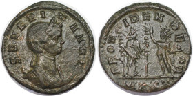 Römische Münzen, MÜNZEN DER RÖMISCHEN KAISERZEIT. Severina, Ehefrau von Aurelian. Antoninianus, 270-275 n. Chr., Ticinum. (3,87 g. 21,5 mm) Vs.: SEVER...