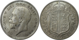 Europäische Münzen und Medaillen, Großbritannien / Vereinigtes Königreich / UK / United Kingdom. George V. (1910-1936). 1/2 Crown 1920, Silber. KM 818...