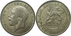 Europäische Münzen und Medaillen, Großbritannien / Vereinigtes Königreich / UK / United Kingdom. George V. (1910-1936). 1 Shilling 1922, Silber. KM 81...