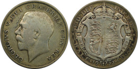 Europäische Münzen und Medaillen, Großbritannien / Vereinigtes Königreich / UK / United Kingdom. George V. (1910-1936). 1/2 Crown 1922. 14,14 g. 0.925...