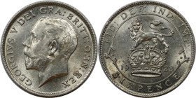 Europäische Münzen und Medaillen, Großbritannien / Vereinigtes Königreich / UK / United Kingdom. George V. (1910-1936). 6 Pence (Sixpence) 1923, Silbe...