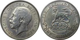 Europäische Münzen und Medaillen, Großbritannien / Vereinigtes Königreich / UK / United Kingdom. George V. (1910-1936). 1 Shilling 1924, Silber. KM 81...