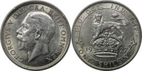 Europäische Münzen und Medaillen, Großbritannien / Vereinigtes Königreich / UK / United Kingdom. George V. (1910-1936). 1 Shilling 1927, Silber. KM 82...