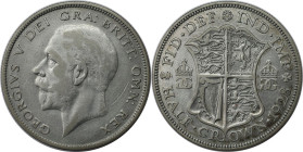 Europäische Münzen und Medaillen, Großbritannien / Vereinigtes Königreich / UK / United Kingdom. George V. (1910-1936). 1/2 Crown 1928, Silber. KM 835...