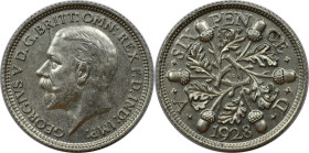 Europäische Münzen und Medaillen, Großbritannien / Vereinigtes Königreich / UK / United Kingdom. George V. (1910-1936). 6 Pence (Sixpence) 1928, Silbe...