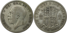 Europäische Münzen und Medaillen, Großbritannien / Vereinigtes Königreich / UK / United Kingdom. George V. (1910-1936). 1/2 Crown 1930, Silber. KM 835...