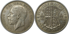 Europäische Münzen und Medaillen, Großbritannien / Vereinigtes Königreich / UK / United Kingdom. George V. (1910-1936). 1/2 Crown 1933, Silber. KM 835...