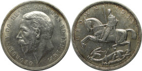 Europäische Münzen und Medaillen, Großbritannien / Vereinigtes Königreich / UK / United Kingdom. George V. (1910-1936). 1 Crown 1935. Silber. KM 842. ...