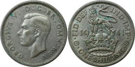 Europäische Münzen und Medaillen, Großbritannien / Vereinigtes Königreich / UK / United Kingdom. George VI. (1936-1952). 1 Shilling 1941, Silber. KM 8...