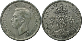 Europäische Münzen und Medaillen, Großbritannien / Vereinigtes Königreich / UK / United Kingdom. George VI. (1936-1952). 2 Shillings (Florin) 1945, Si...