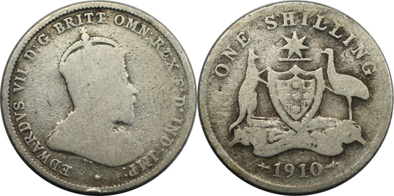 Weltmünzen und Medaillen, Australien / Australia. Edward VII. 1 Shilling 1910. S...