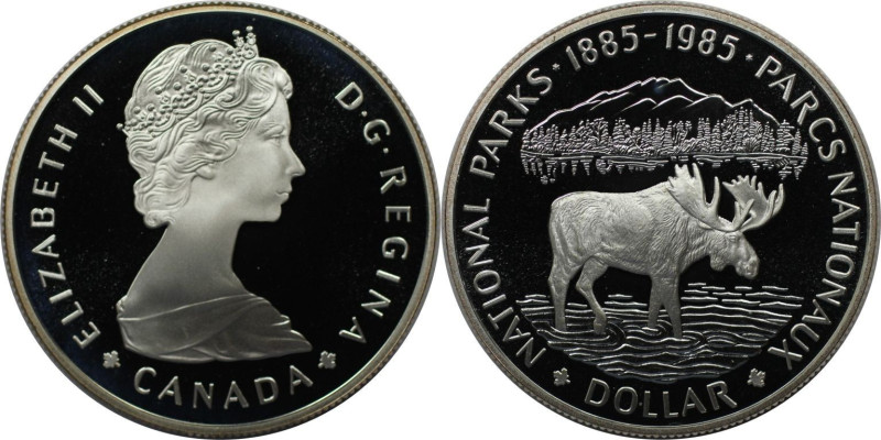 Weltmünzen und Medaillen, Kanada / Canada. 100 Jahre Nationalparks. 1 Dollar 198...