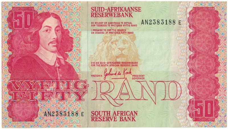 Banknoten, Südafrika / South Africa. 50 Rand ND (1990). Pick 122a. I-II