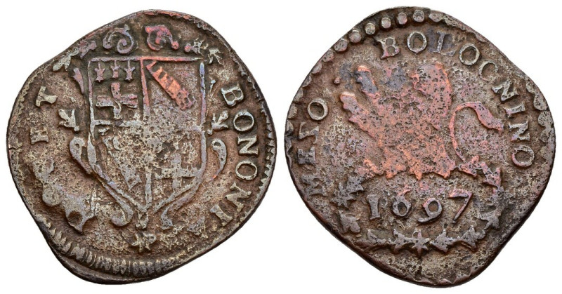 Bologna - Innocenzo XII (1691 - 1700) - Mezzo Bolognino 1697 - Gr. 6,63 - CNI# 7...
