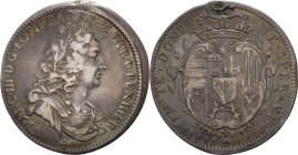 Firenze - Granducato di Toscana - Francesco Stefano di Lorena (1737-1765) - 1/2 Francescone 1739 - con crocetta sotto il busto del dritto - MIR 355/2 ...