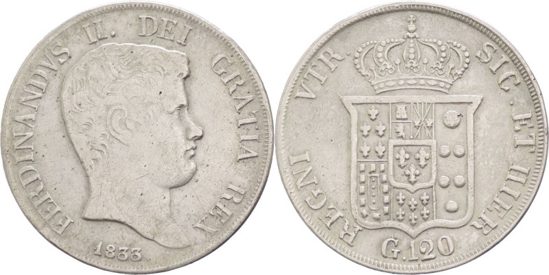 Napoli - Ferdinando II (1830-1859) Piastra 120 Grana 1833 del I°Tipo - Zecca di ...