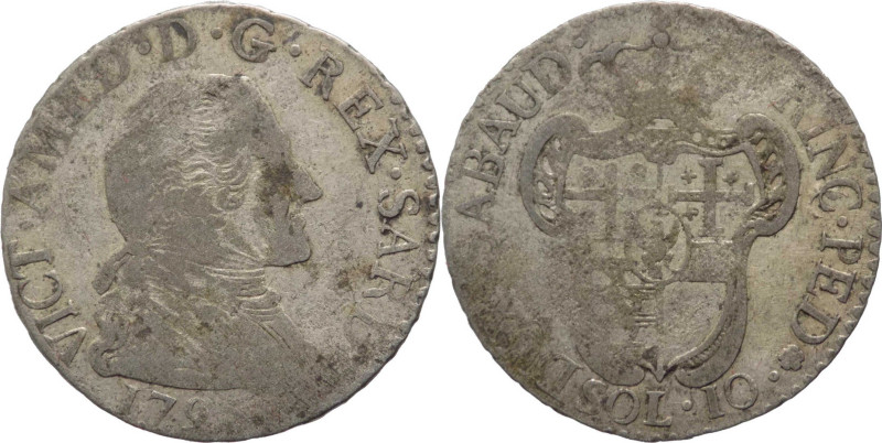 Regno di Sardegna - Vittorio Amedeo III (1773-1796) - 10 Soldi 1796 - MIR 992c, ...