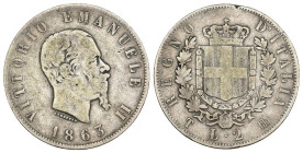 Vittorio Emanuele II (1861-1878) - 2 Lire Stemma 1863 - Zecca di Torino - Ag - Gig. 57

MB

SPEDIZIONE SOLO IN ITALIA - SHIPPING ONLY IN ITALY