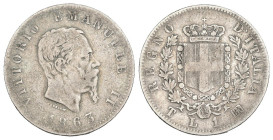 Vittorio Emanuele II (1861-1878) - 1 Lira Stemma 1863 - Zecca di Torino - Ag - Gig. 65

MB

SPEDIZIONE SOLO IN ITALIA - SHIPPING ONLY IN ITALY