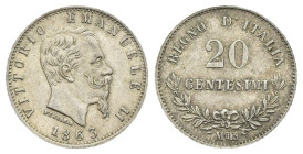 Vittorio Emanuele II (1861 - 1878) - 20 Centesimi 1863 - zecca: Milano - Ag 835 - Gig# 84

qSPL

SPEDIZIONE SOLO IN ITALIA - SHIPPING ONLY IN ITAL...