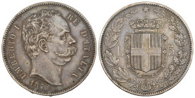 Regno d'Italia - Umberto I (1878-1900) 5 Lire 1878 - Gig.23 - R2 (MOLTO RARA) - Ag - Patina d'epoca

BB+

SPEDIZIONE SOLO IN ITALIA - SHIPPING ONL...