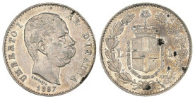 Regno d'Italia - Umberto I (1878-1900) 1 Lira 1887, Milano - Gig.38 - Macchie - Ag

SPL+

SPEDIZIONE SOLO IN ITALIA - SHIPPING ONLY IN ITALY
