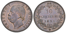 Regno d'Italia - Umberto I (1878-1900) 10 Centesimi 1893, Birmingham - Gig.48 - Cu

SPL

SPEDIZIONE SOLO IN ITALIA - SHIPPING ONLY IN ITALY