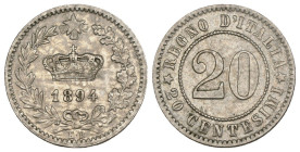 Umberto I (1878-1900) - 20 Centesimi 1894 - Ni - Gig. 45

SPL

SPEDIZIONE SOLO IN ITALIA - SHIPPING ONLY IN ITALY
