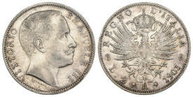 Regno d'Italia - Vittorio Emanuele III (1900-1943) 2 Lire "Aquila Sabauda" 1903 - Gig.91 - RRR RARISSIMA - Ag

BB+/qSPL

SPEDIZIONE SOLO IN ITALIA...