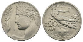 Regno d'Italia - Vittorio Emanuele III (1900-1943) - 20 Centesimi "Libertà Librata" 1908 - Gig.193 - Ni

BB+

SPEDIZIONE SOLO IN ITALIA - SHIPPING...