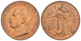 Regno d'Italia - Vittorio Emanuele III (1900-1943) 10 Centesimi 1911 "Cinquantenario" - Cu Rame rosso

FDC

SPEDIZIONE SOLO IN ITALIA - SHIPPING O...